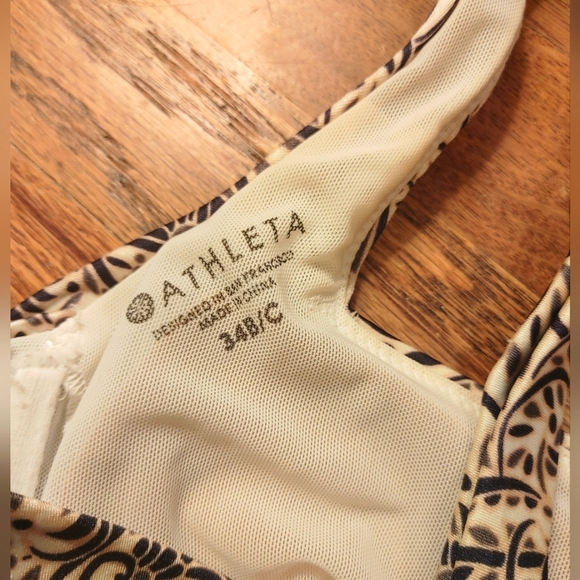 New! Athleta Printed Aqualux Batik Bra Bikini Top - Picture 5 of 5